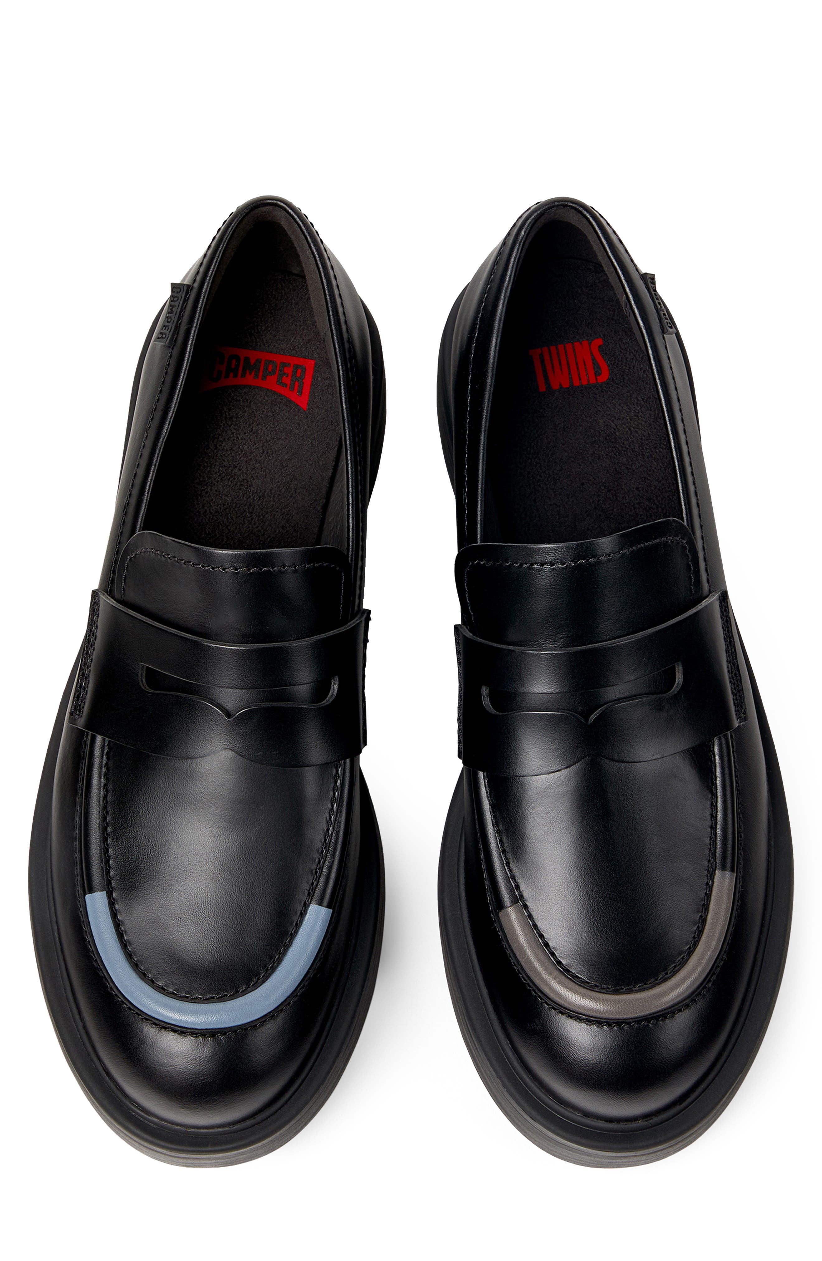 Camper Dean Mismatched Penny Loafers, Main, color, 