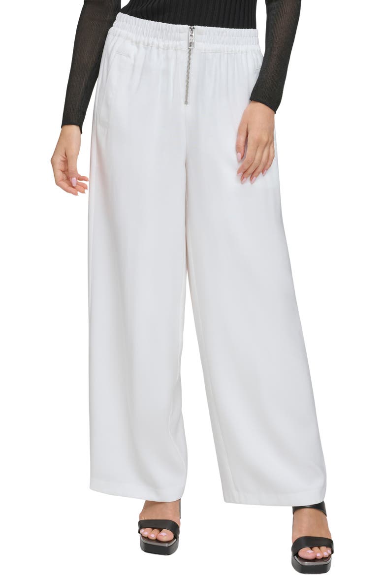 Stretch Twill Wide Leg Pants, Main, color, IVORY