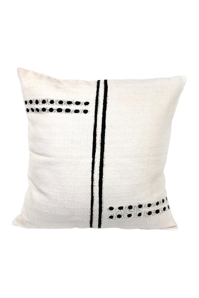 Sadza Dots + Lines Pillow Cover 46Cm, Main, color, White