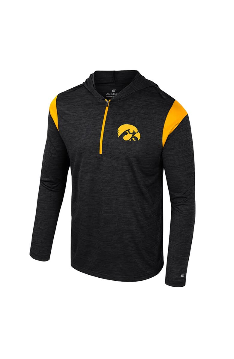 COLOSSEUM Men's Colosseum Black Iowa Hawkeyes Dozer Half-Zip Windshirt, Alternate, color, Black