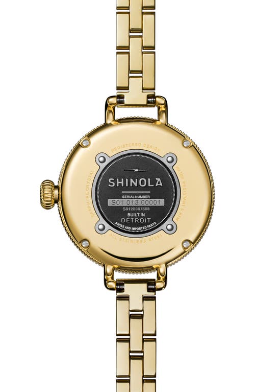 Shinola Birdy Black Aventurine Bracelet Watch, 34mm In Multi