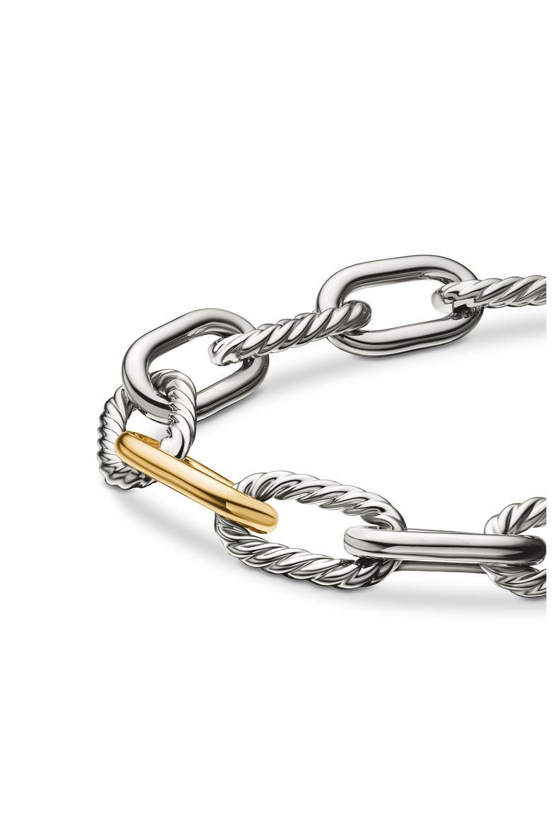 DY Madison Chain in Silver with 18K Gold Bracelet, 11mm, Alternate, color, GOLD/ SILVER