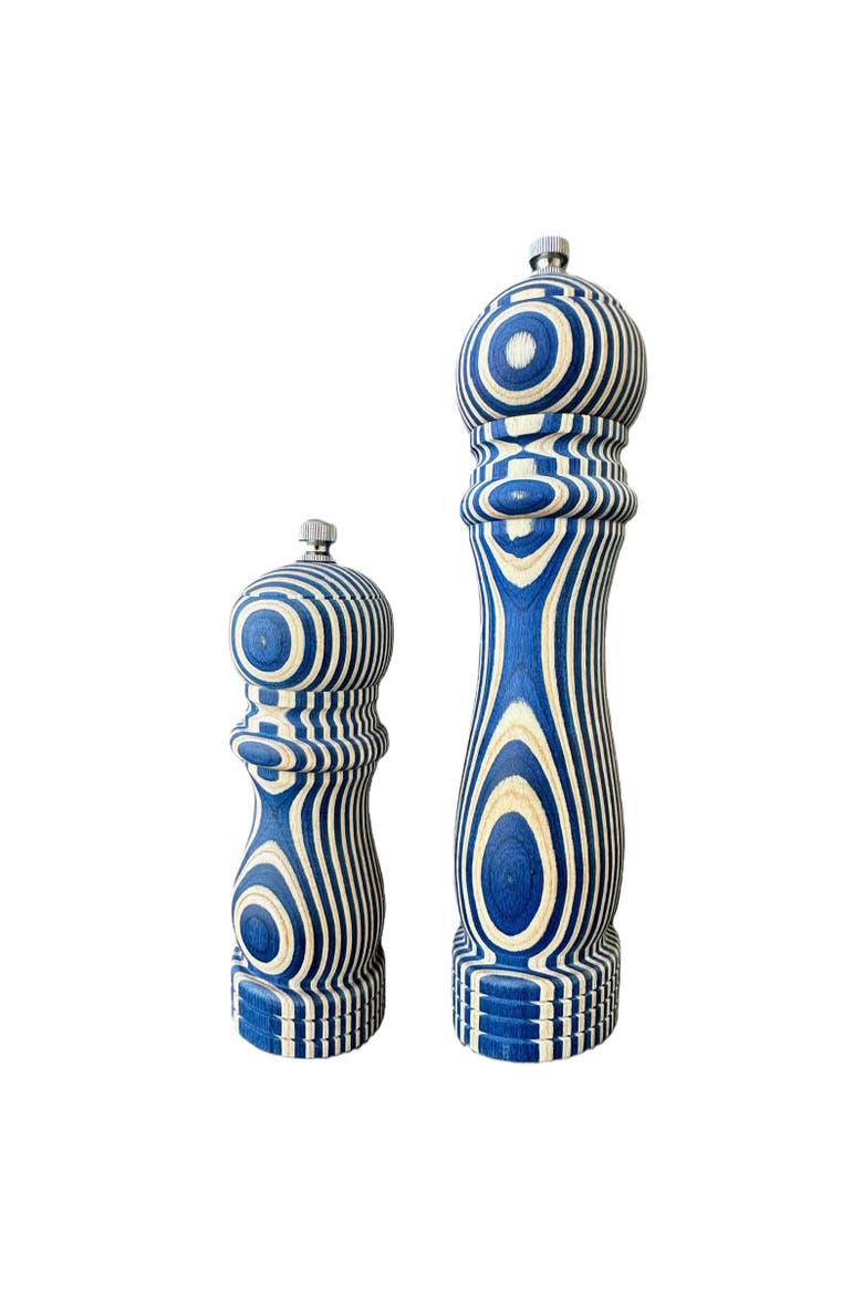 Pakkawood Pepper Mill and Salt Mill Set, Main, color, Blue