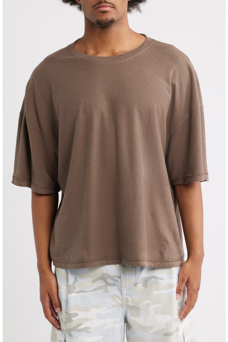 Reversible Cotton T-Shirt, Alternate, color, VINTAGE BROWN