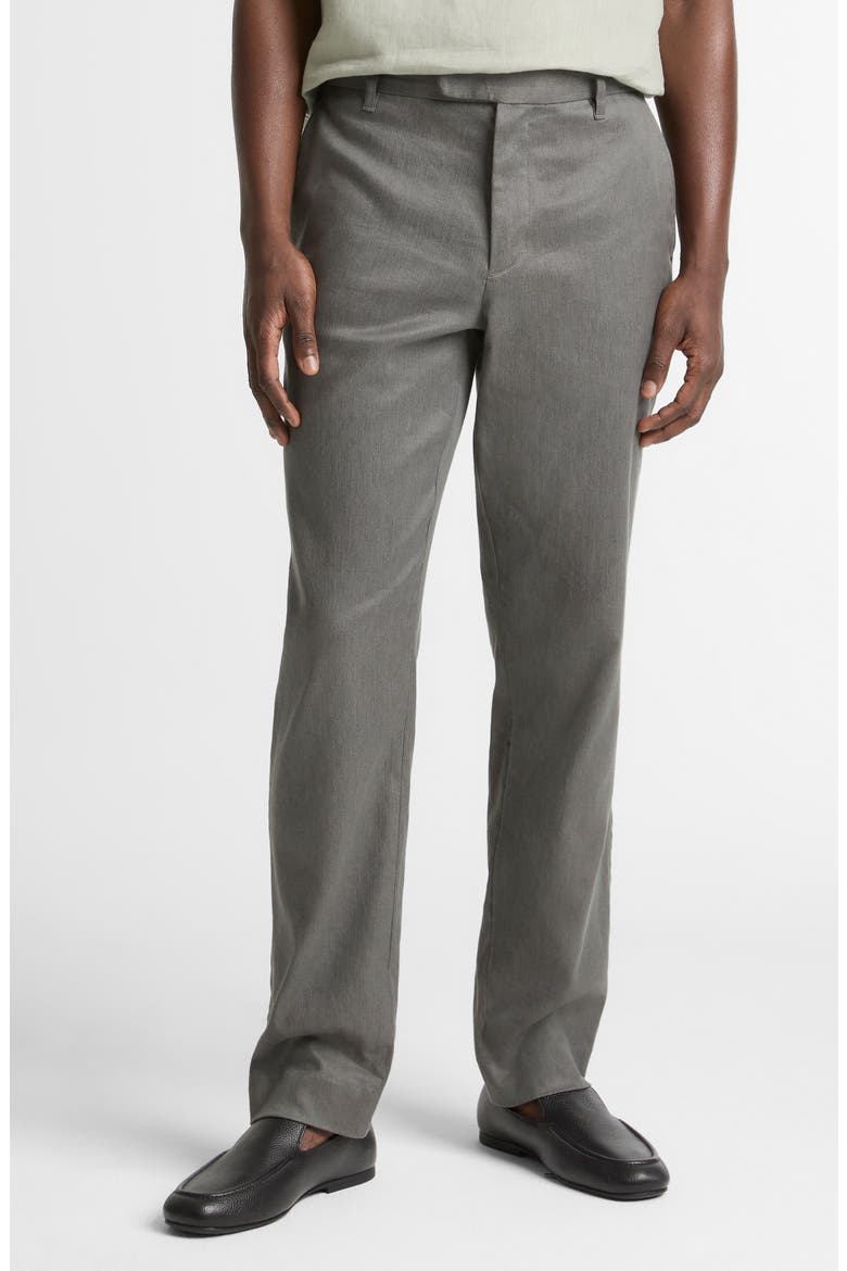 Owen Linen & Cotton Blend Extended Tab Pants, Main, color, SLATE