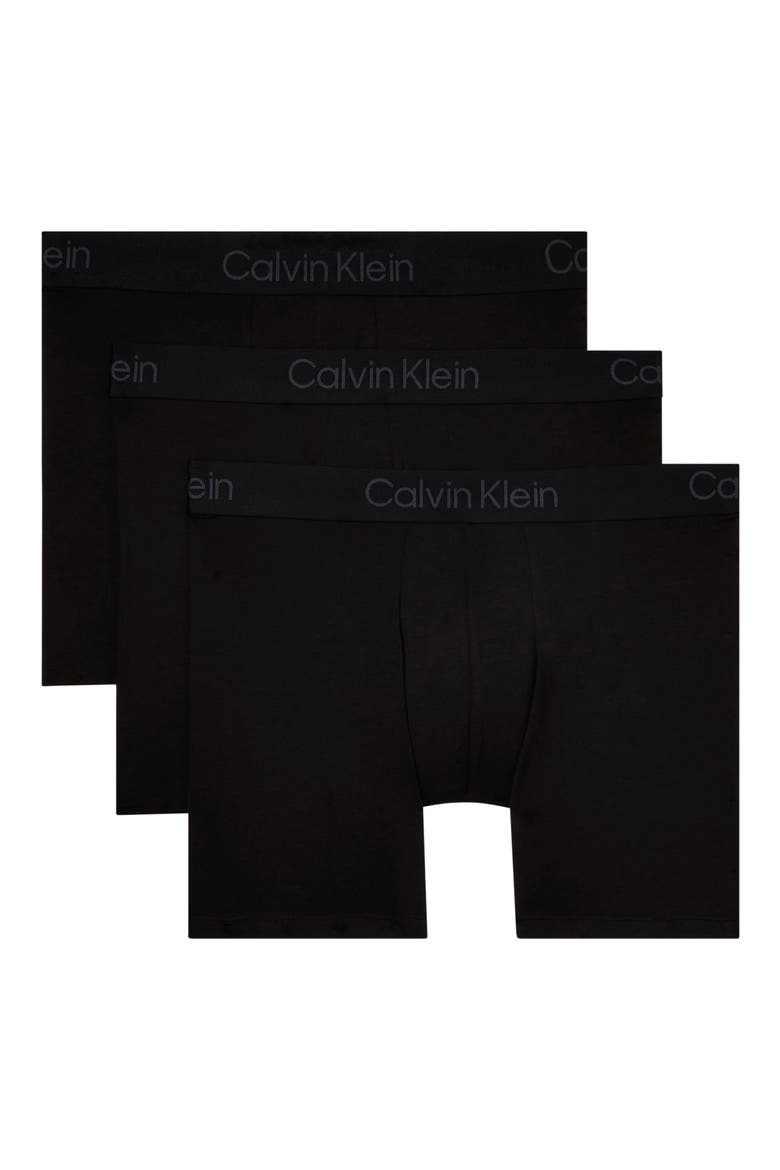 Ultra-Soft Stretch Modal 3-Pack Boxer Briefs, Main, color, BLACK/BLACK/BLACK