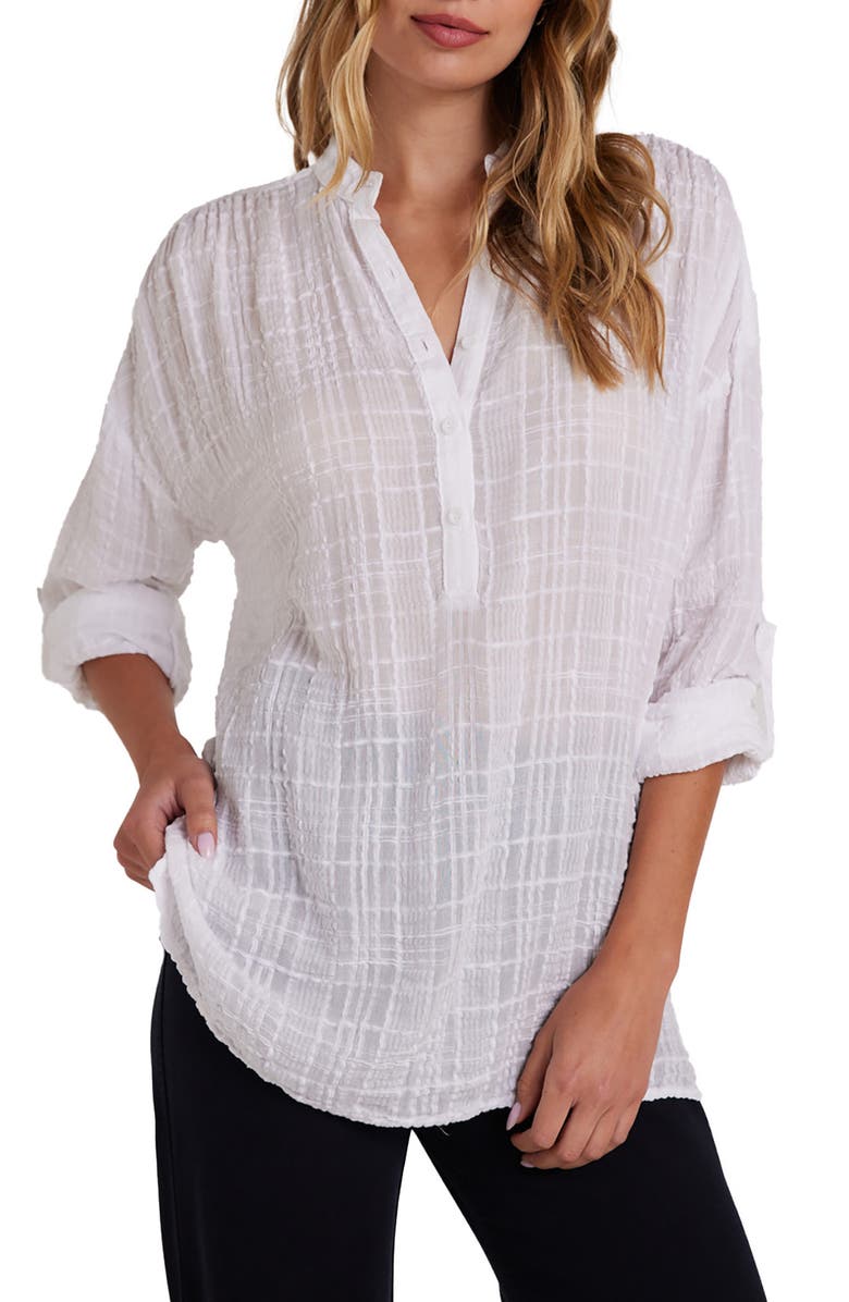 Bella Dahl Tonal Plaid Popover Shirt, Main, color, 
