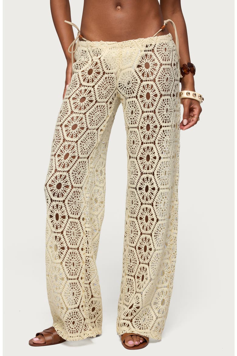 Amrita Baggy Open Stitch Pants, Main, color, LIGHT-YELLOW