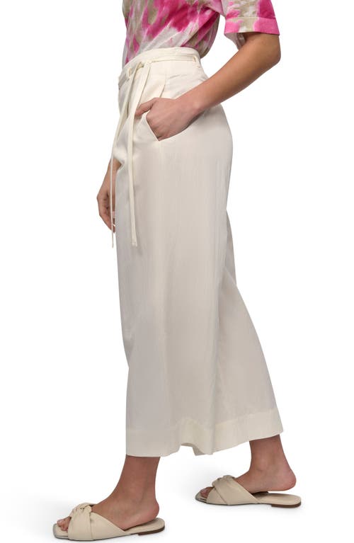 Dkny Tie Front Twill Pants In Neutral