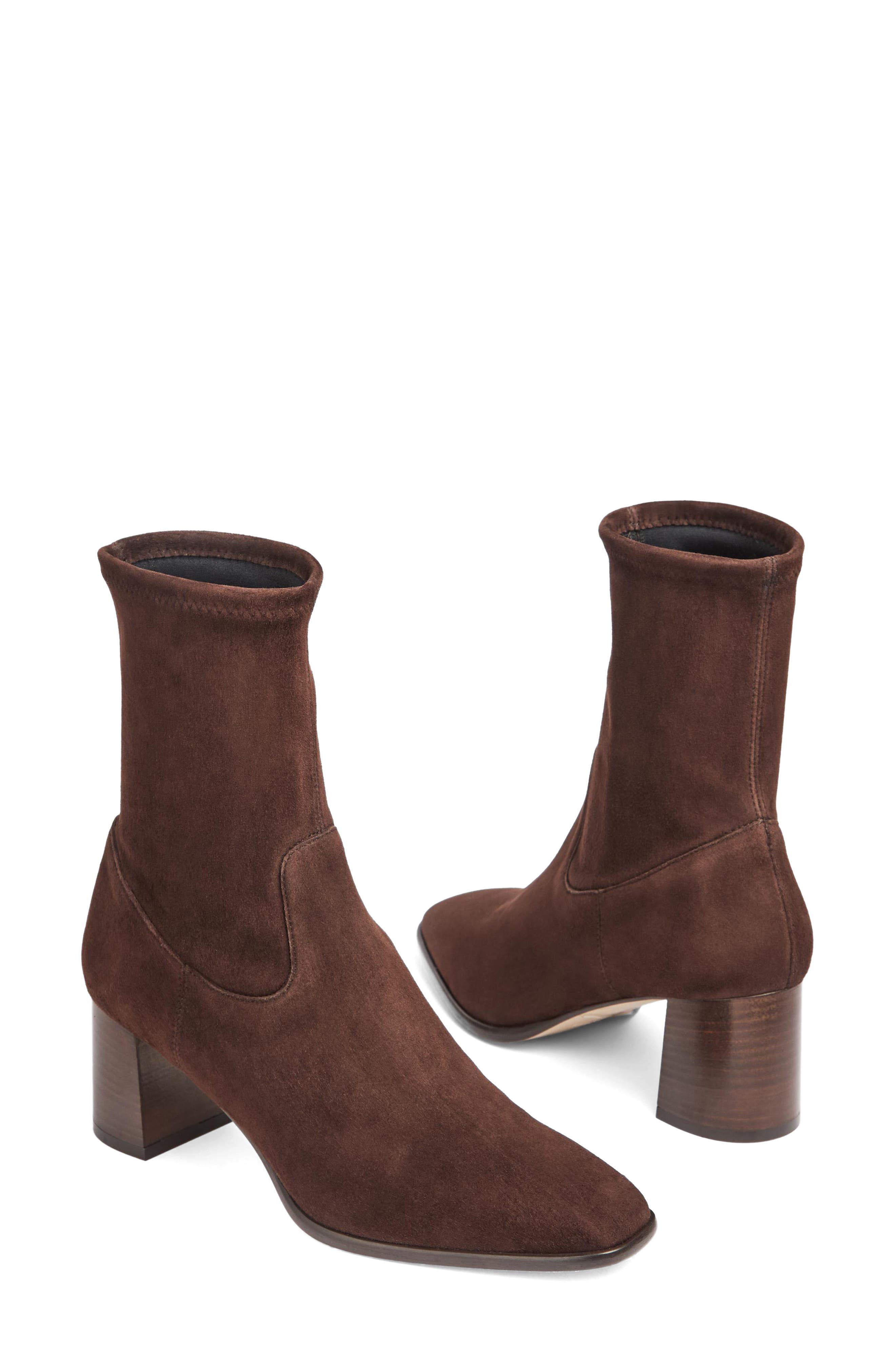 LK Bennett Harp Bootie, Alternate, color, Bro-Dark Chocolate