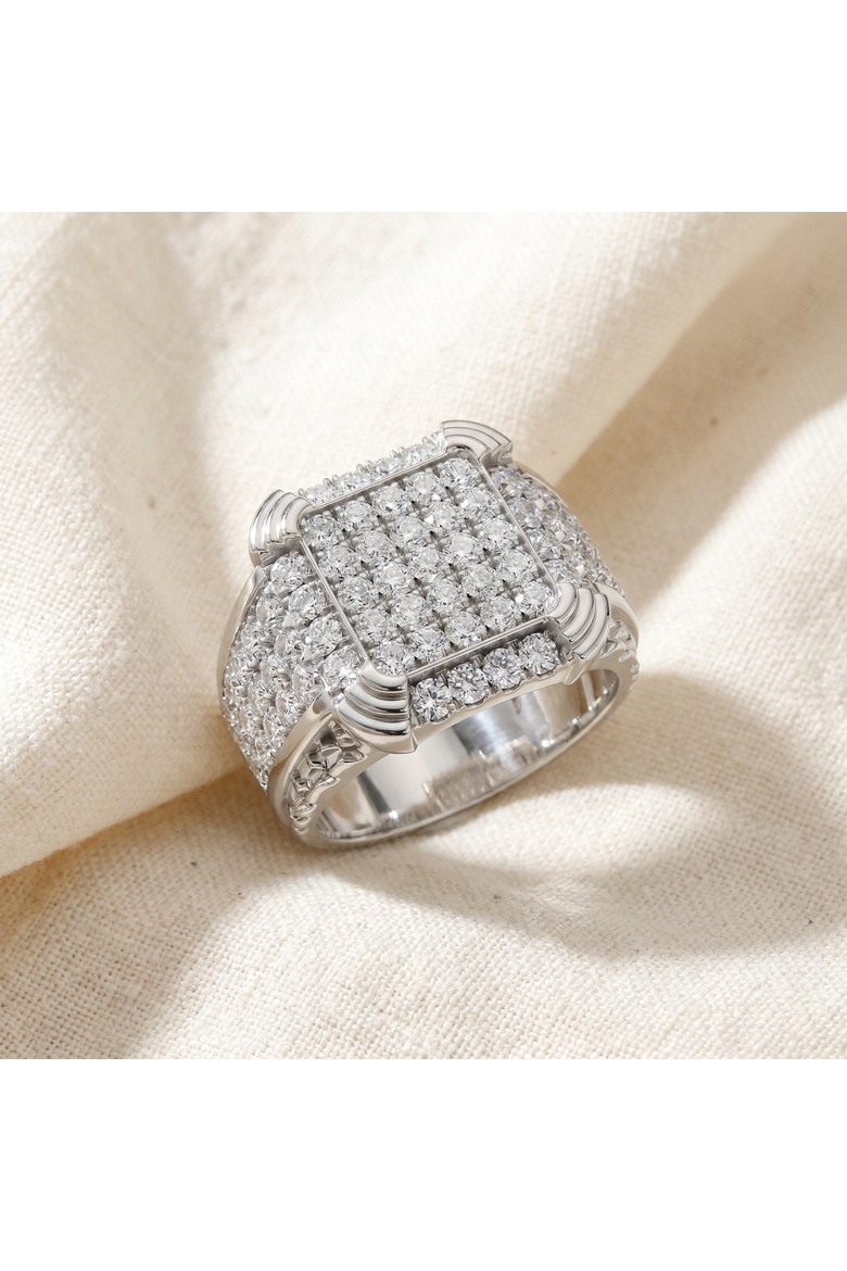 2Ct Men's Diamond Ring in 14k Gold Lab Grown, Alternate, color, 14k Yellow Gold