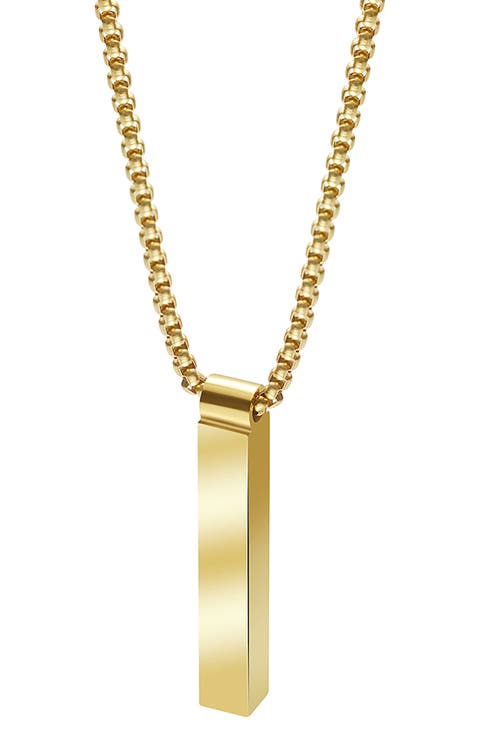 Men's Vertical Bar Pendant Necklace