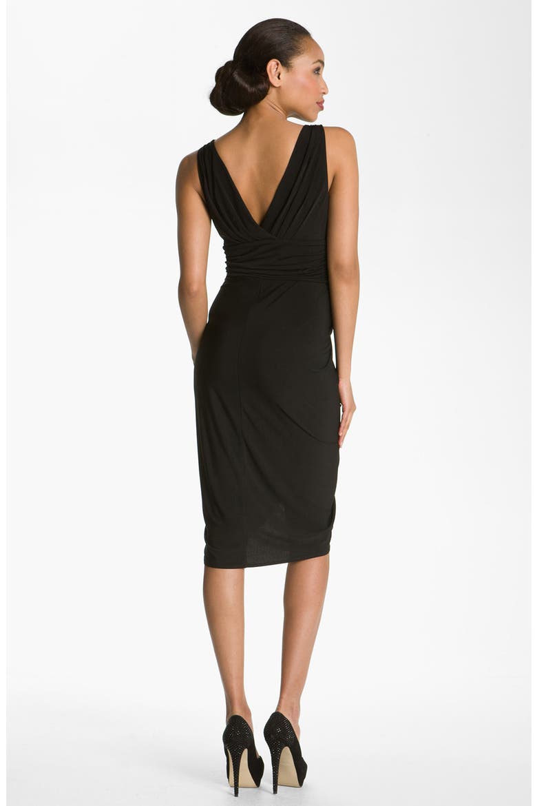 Sarong Dress, Alternate, color, BLACK