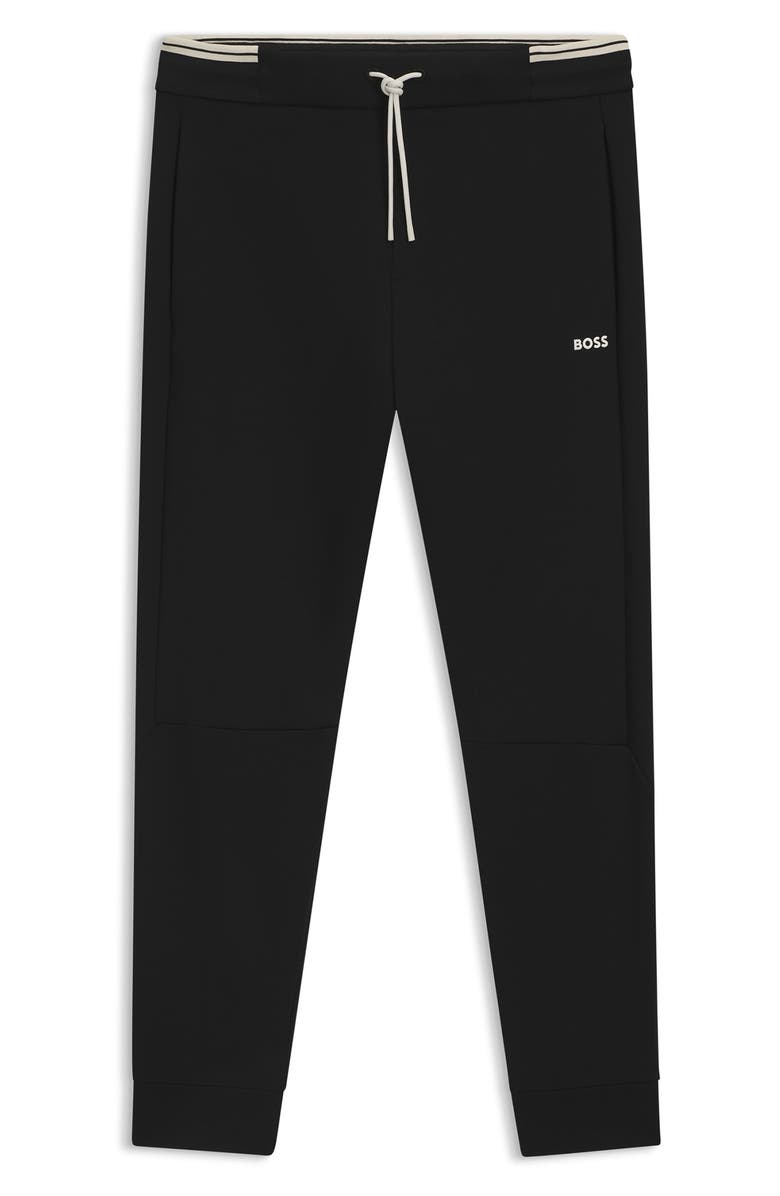 BOSS Pants Zone Drawstring Track Pants, Alternate, color, Black