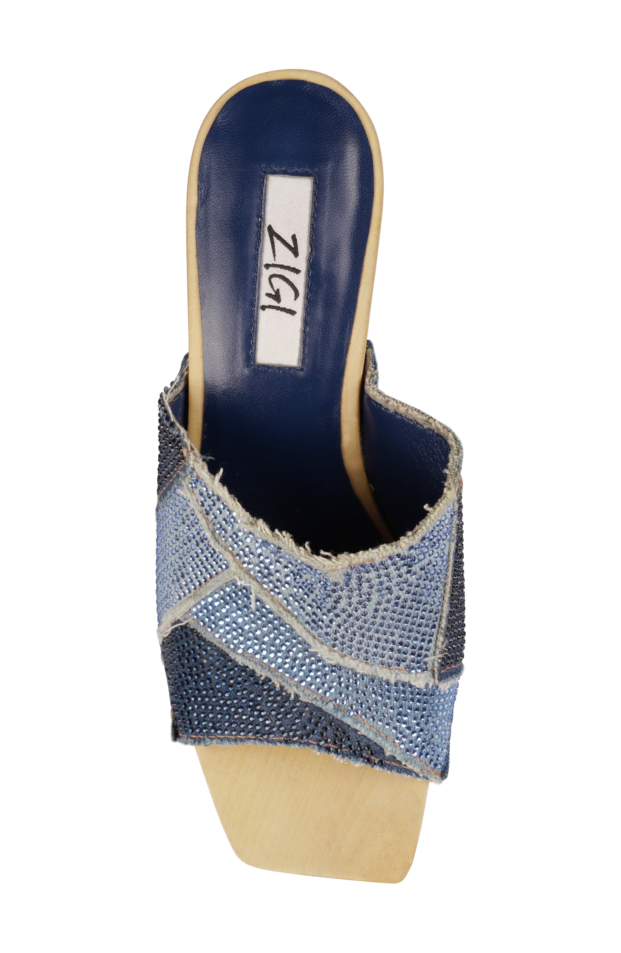 ZIGI Dina Rhinestone Platform Sandal, Alternate, color, Blue Denim