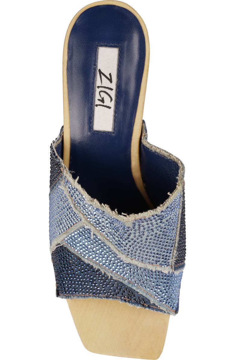 ZIGI Dina Rhinestone Platform Sandal, Alternate, color, Blue Denim