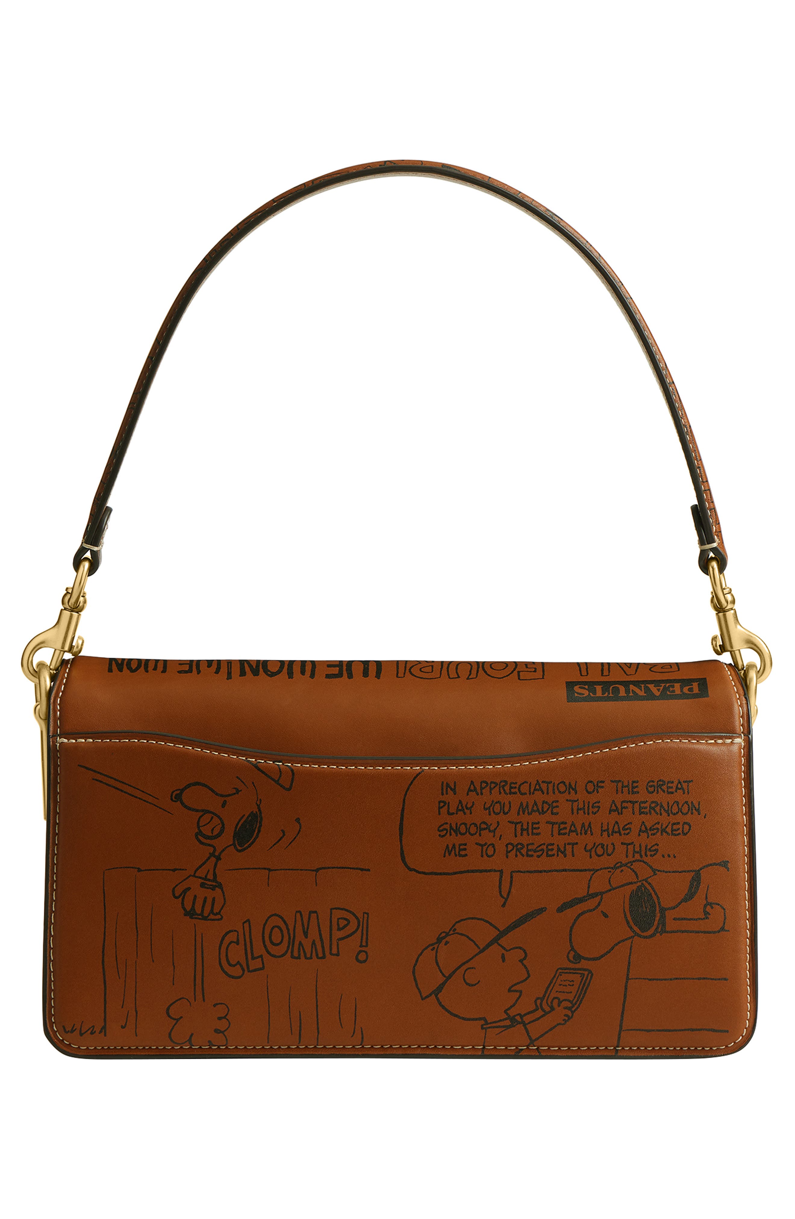 COACH x Peanuts Tabby 26 Newspaper Print Shoulder Bag | Nordstrom
