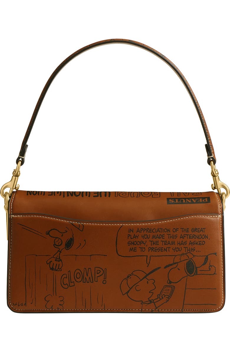 COACH x Peanuts Tabby 26 Newspaper Print Shoulder Bag, Alternate, color,