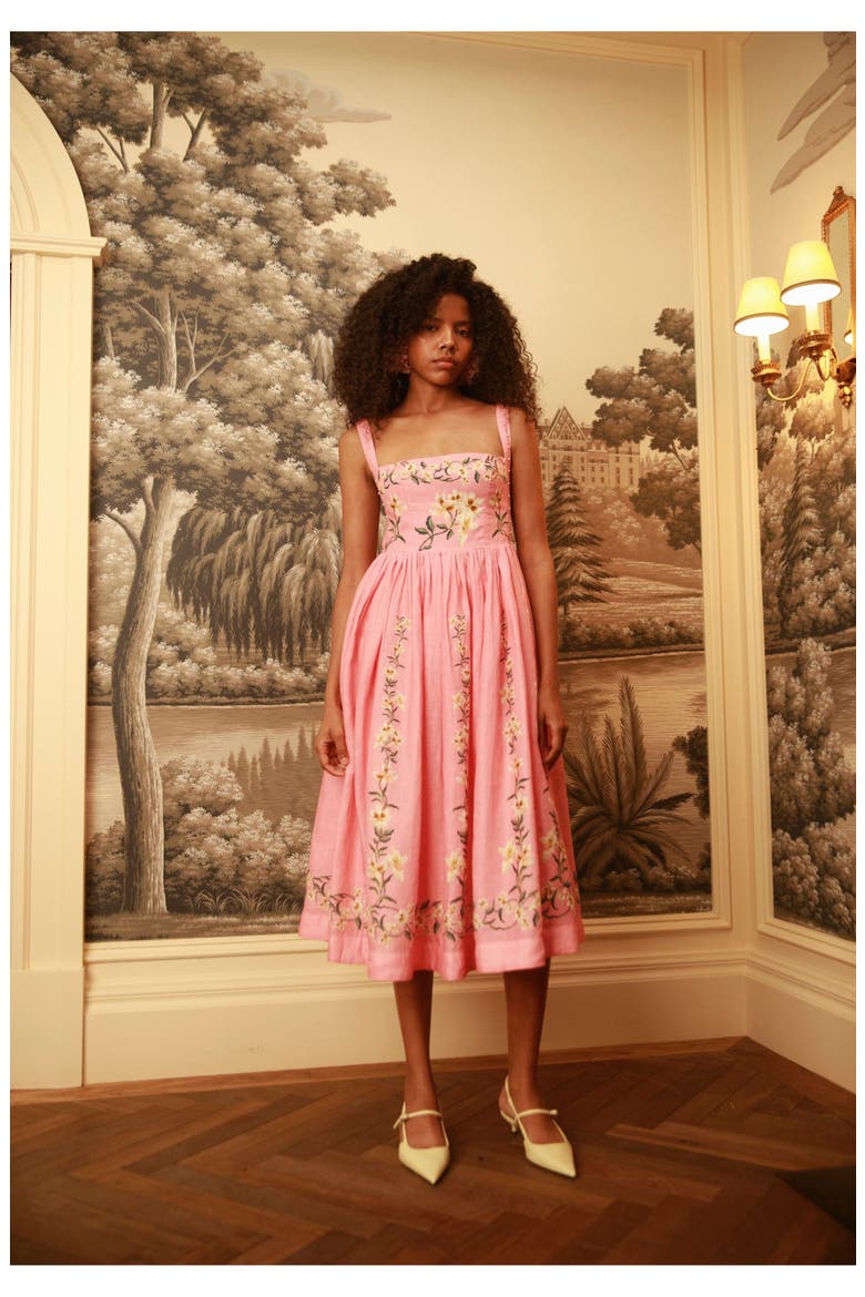 Mielero Promesa Midi Dress, Alternate, color, Multicolor