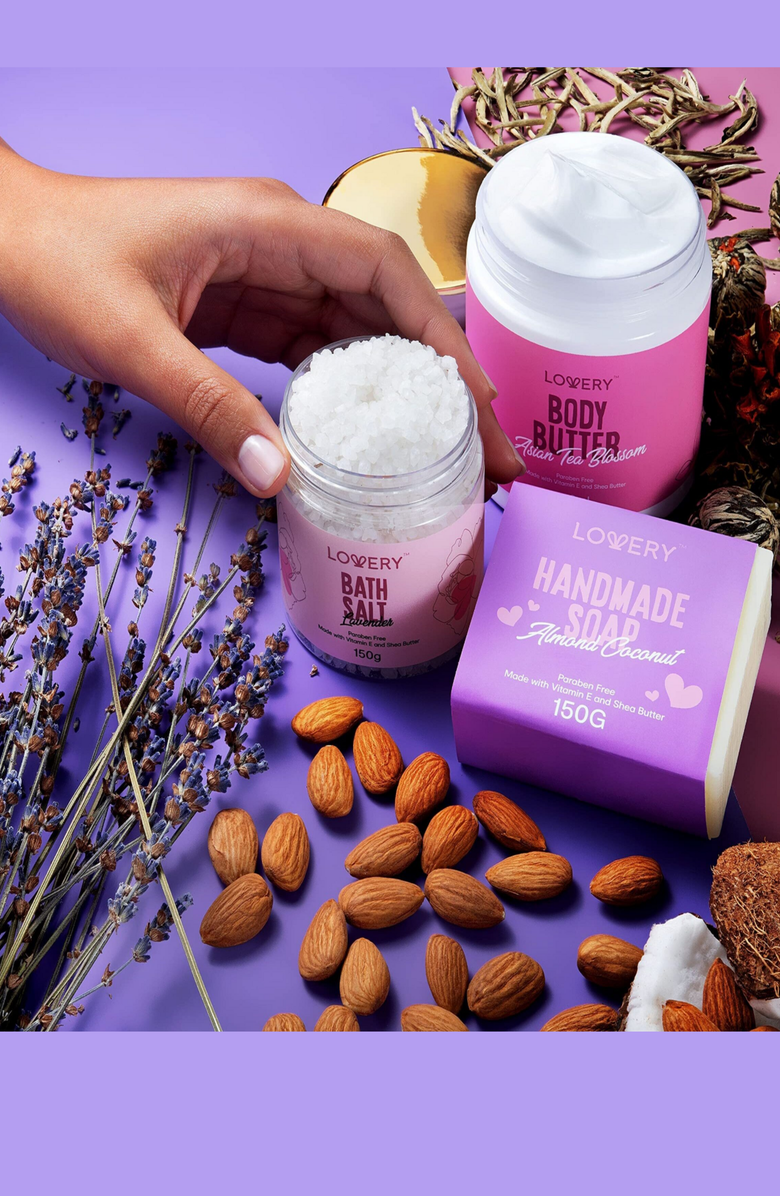 Lovery Mom To Be Self Care Gift Relaxing Pregnancy Kit 8 Piece, Alternate, color, Light Pink