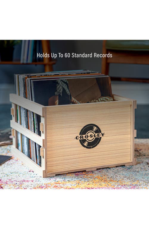 Crosley Radio Square Record Storage Crate In Natural