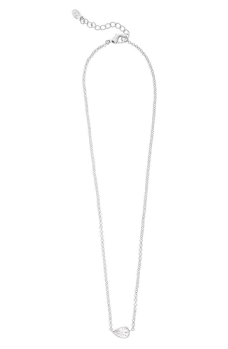 RIVKA FRIEDMAN Rhodium Plated CZ Pendant Necklace, Main, color, White Rhodium Clad