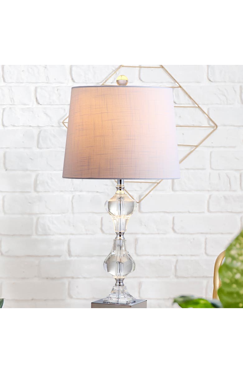 JONATHAN Y Chloe Crystal LED Table Lamp, Main, color, Clear
