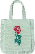 Loeffler Randall Justine Raffia Ruffle Tote Bag