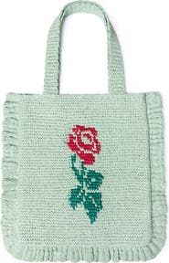 Loeffler Randall Justine Raffia Ruffle Tote Bag
