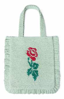 Loeffler Randall Justine Raffia Ruffle Tote Bag