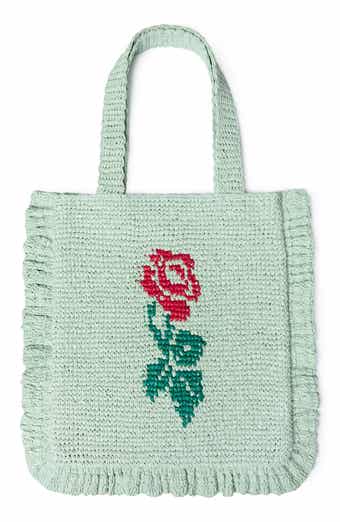 Loeffler Randall Justine Raffia Ruffle Tote Bag