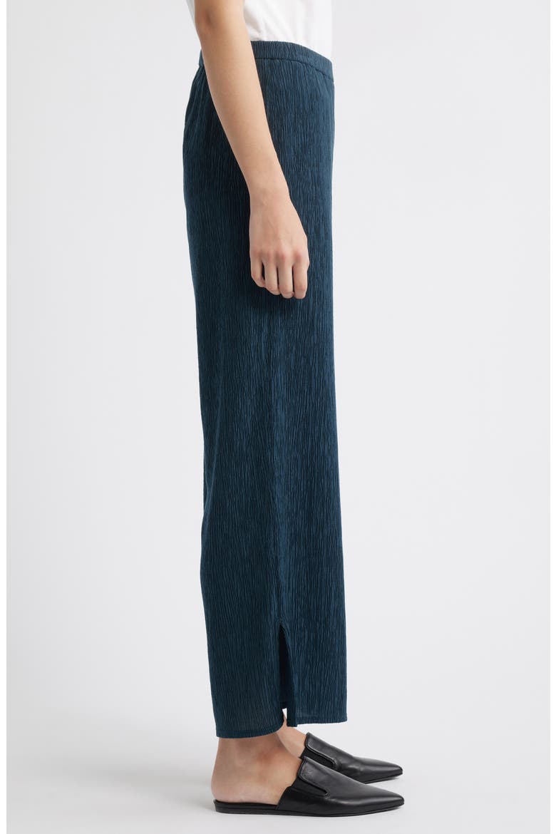 Slit Hem Plissé Ankle Pants, Alternate, color, BLSPR