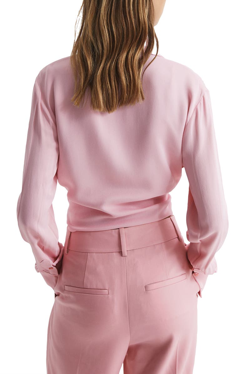 Reiss Tie Front Crop Shirt, Alternate, color, 