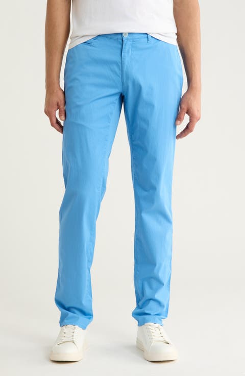 Fabio IDX Flat Front Modern Fit Cotton Blend Chinos