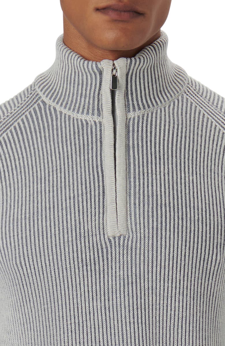 Bugatchi Quarter Zip Merino Wool Sweater, Alternate, color,