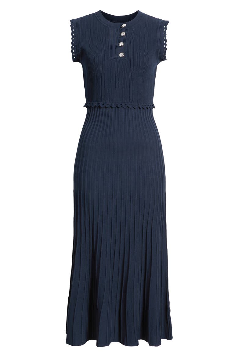 Sleeveless Sweater Dress, Alternate, color, NAVY