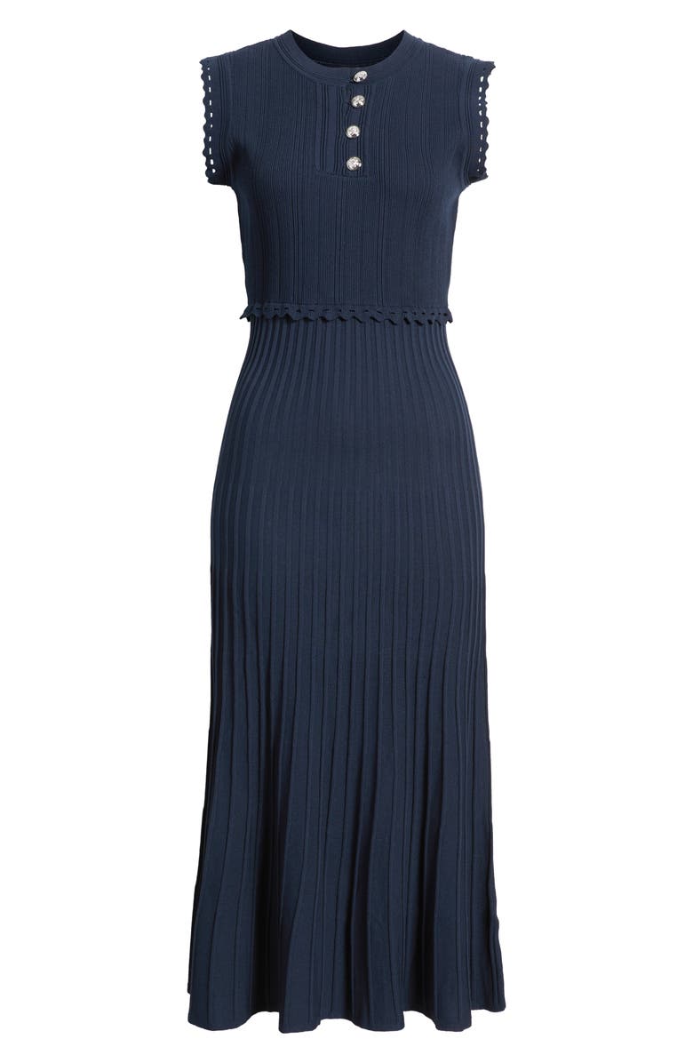 ZOE AND CLAIRE Sleeveless Sweater Dress, Alternate, color, Navy