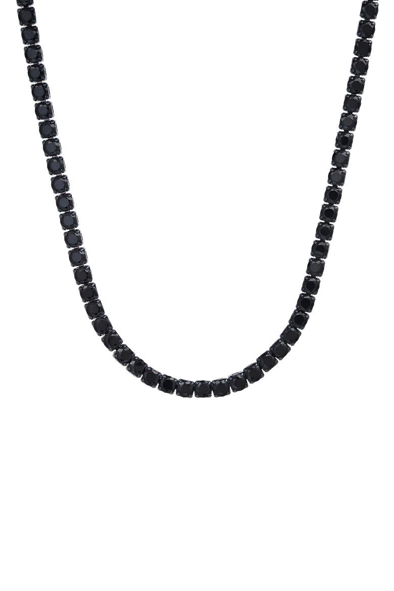 Crystal Tennis Necklace, Main, color, BLACK