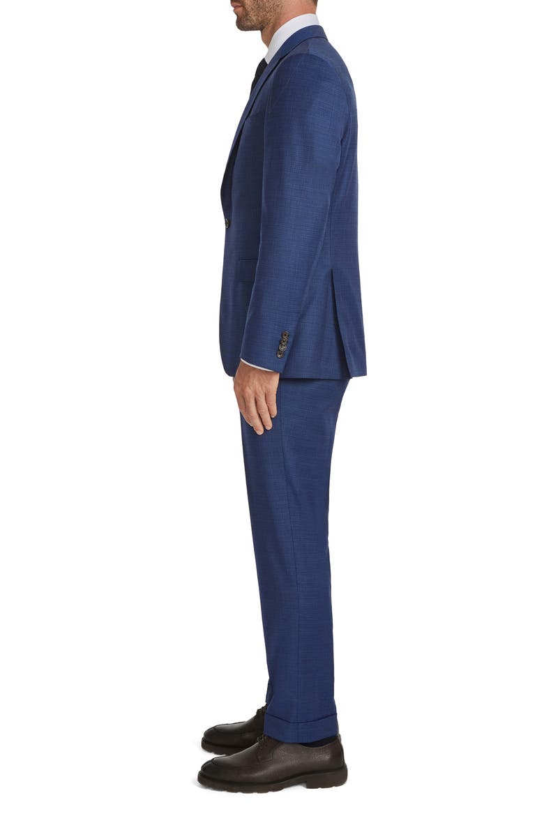 Esprit Blue Slub Wool Suit, Alternate, color, MID BLUE