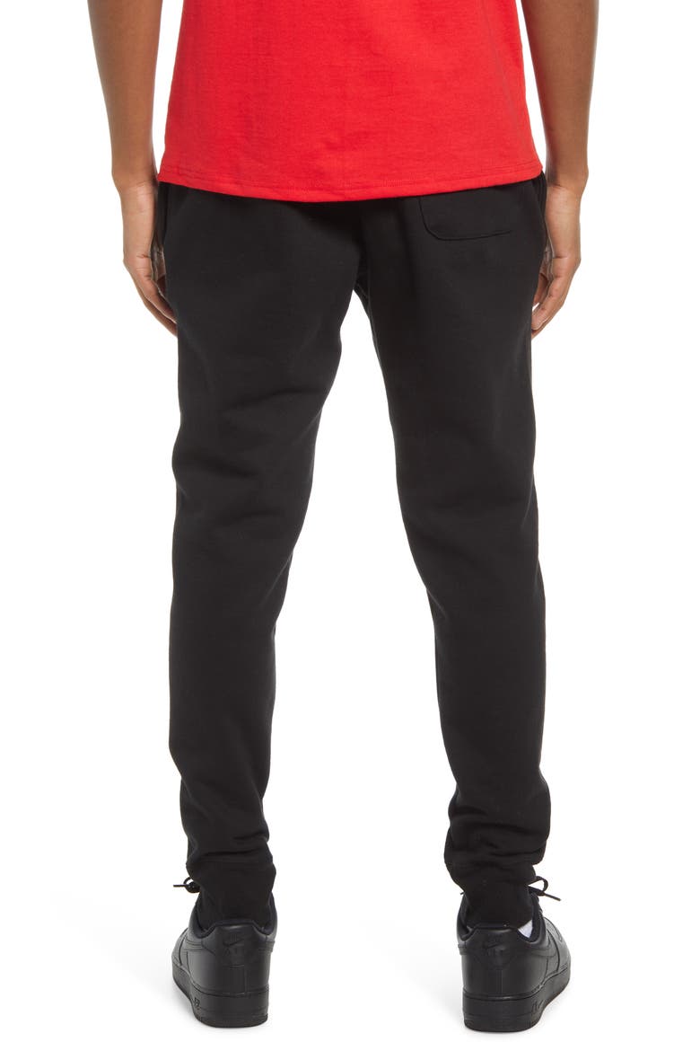 Reverse Weave® Embroidered Logo Sweatpants, Alternate, color, BLACK