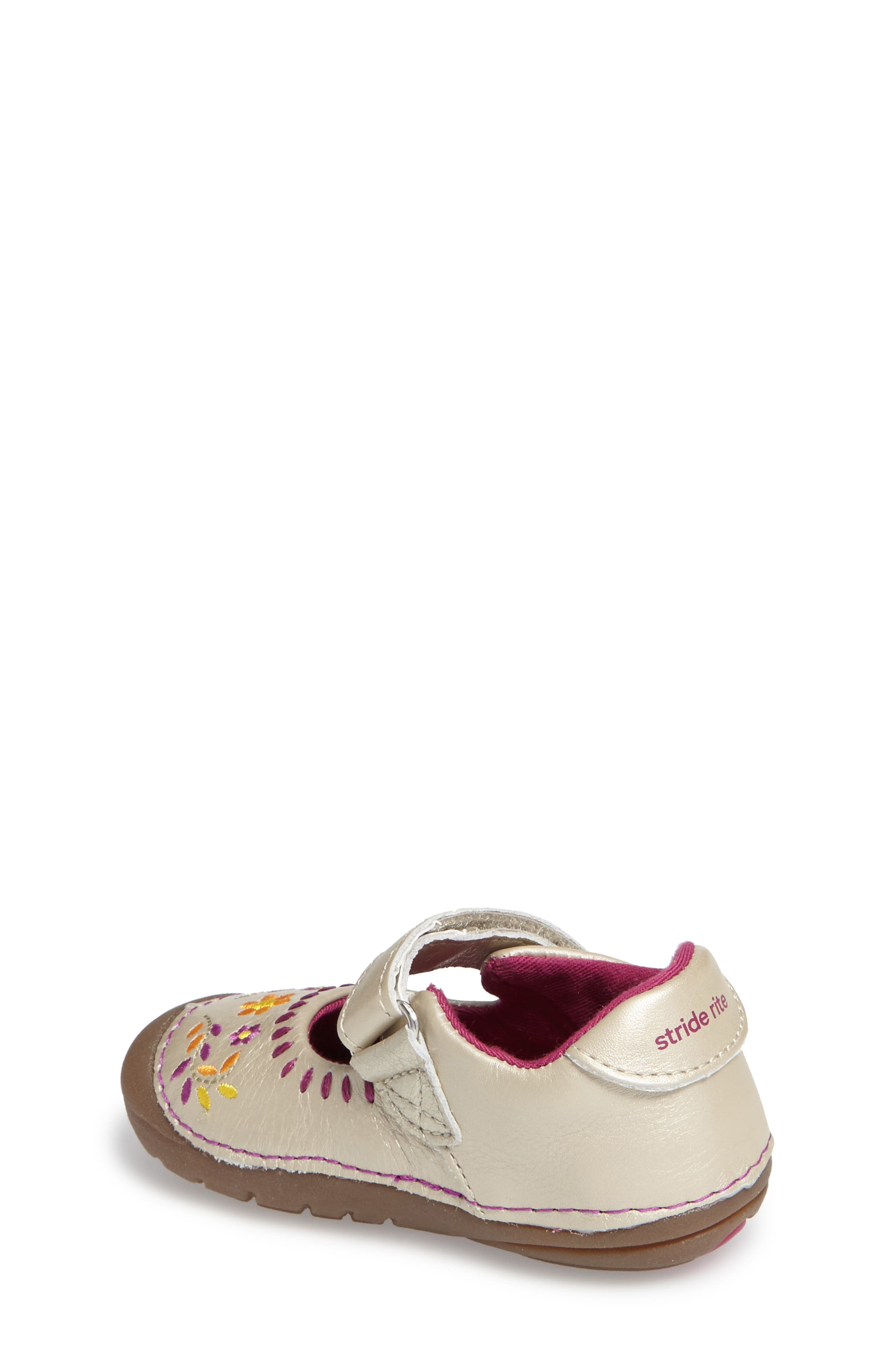 Stride Rite Atley Flower Embroidered Mary Jane, Alternate, color, 