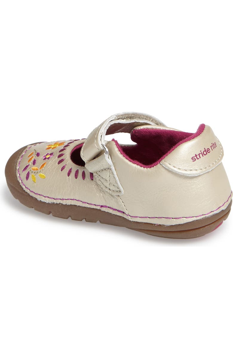 Stride Rite Atley Flower Embroidered Mary Jane, Alternate, color,