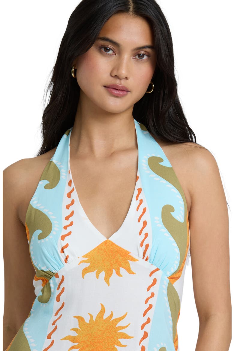 Sunny Sometimes Halter Minidress, Alternate, color, SALT CRYSTAL