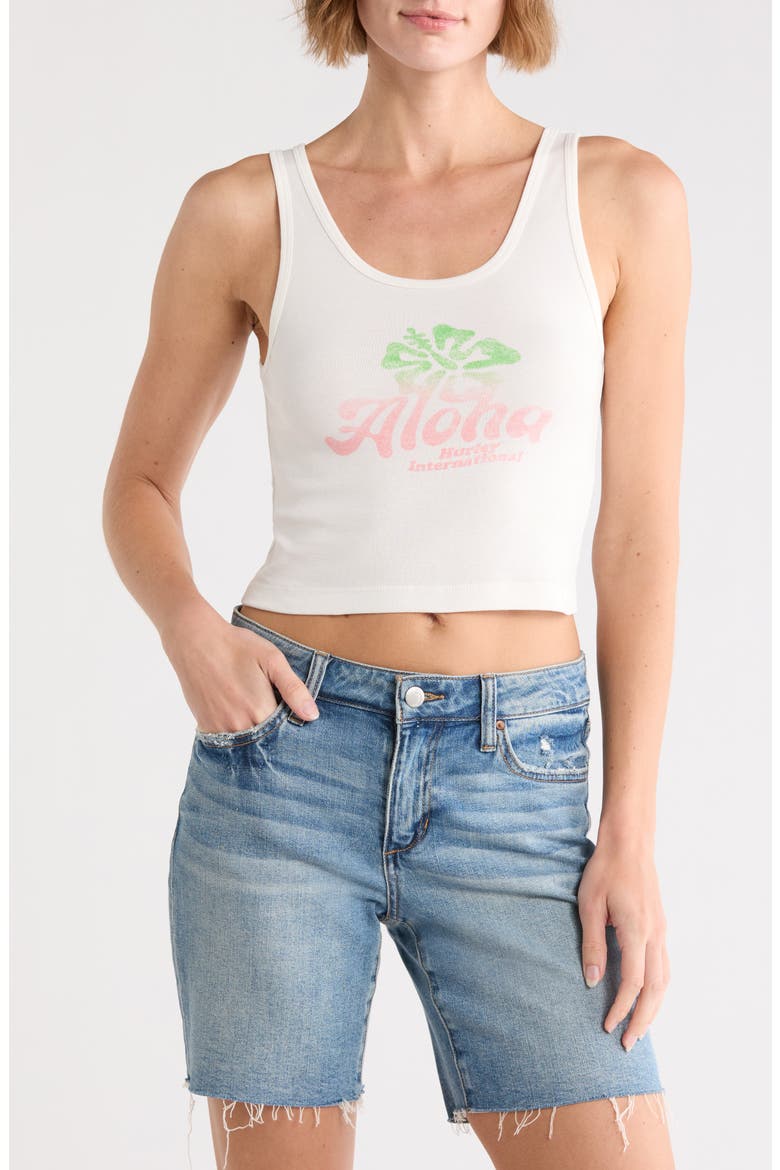 Greetings Scoop Neck Crop Tank, Main, color, TOFU