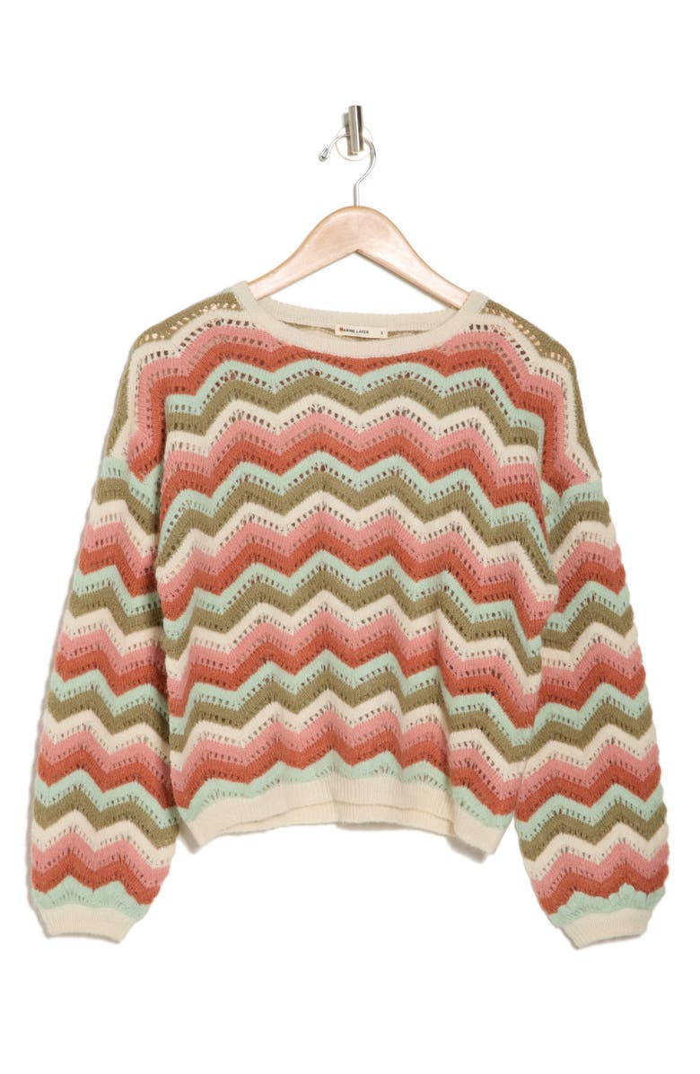 Marine Layer Ruby Pointelle Sweater, Main, color, 