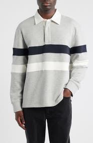 Wax London Rowhill Stripe Organic Cotton Rugby Shirt