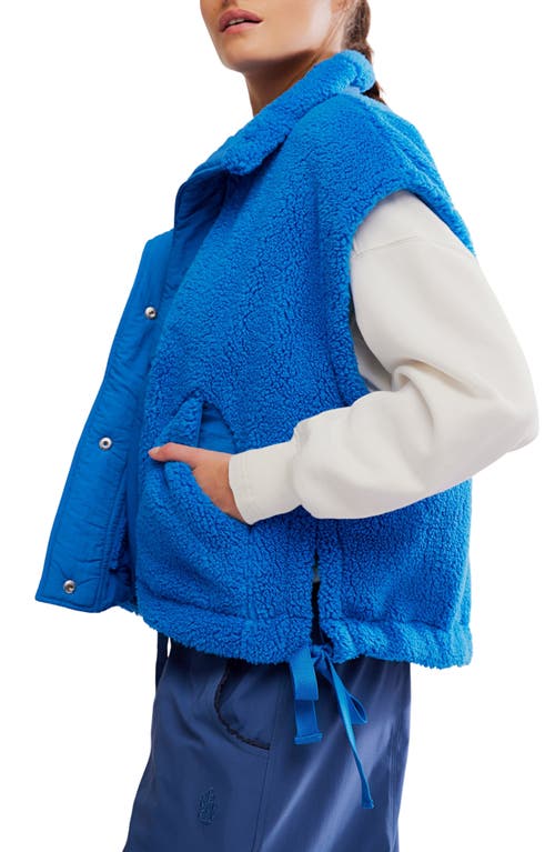 Free People Scout It Out Fleece Vest In Blue