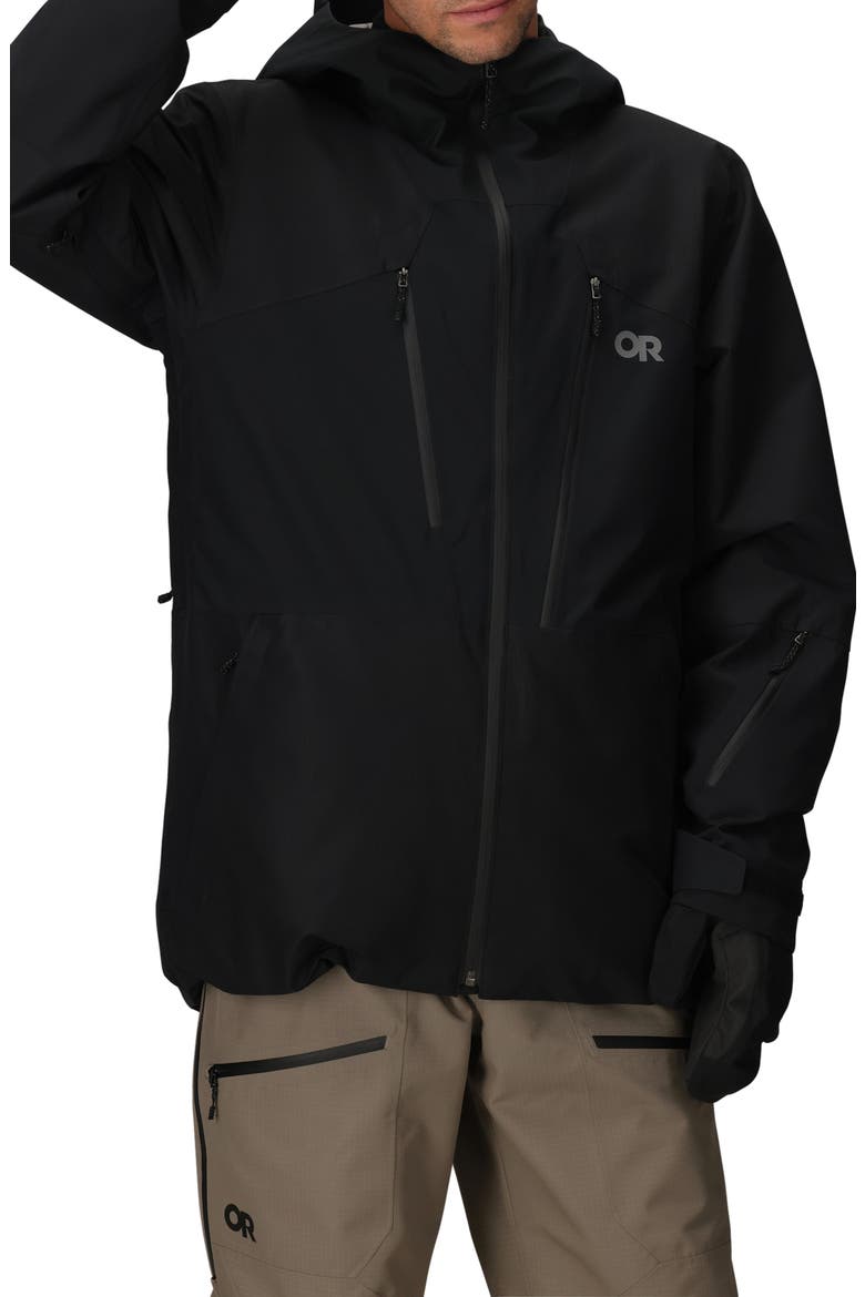 Powderverse Waterproof Ski Jacket, Main, color, BLACK