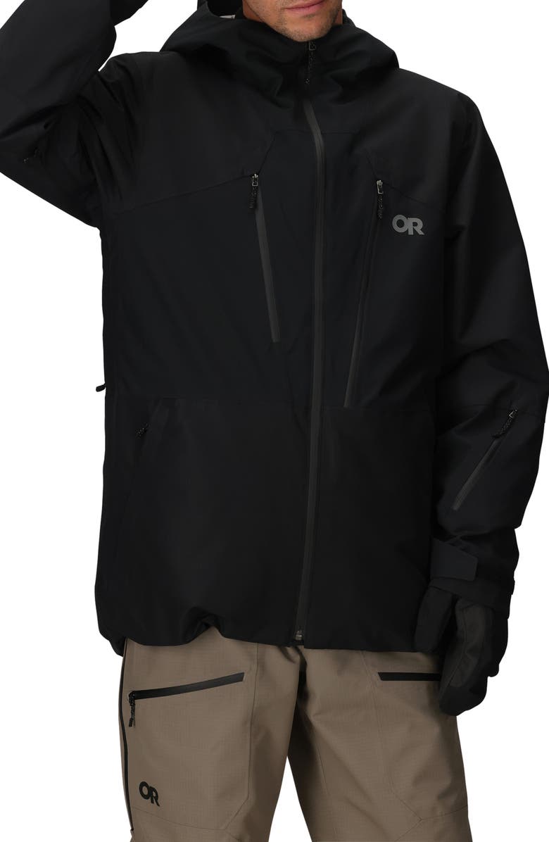 Outdoor Research Powderverse Waterproof Ski Jacket, Main, color, Black
