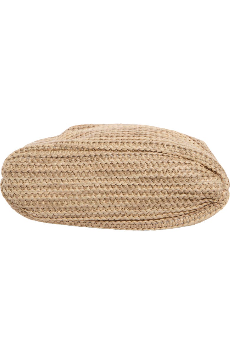 URBAN EXPRESSIONS HANDBAGS Beaded Handle Straw Crossbody Bag, Alternate, color, Natural